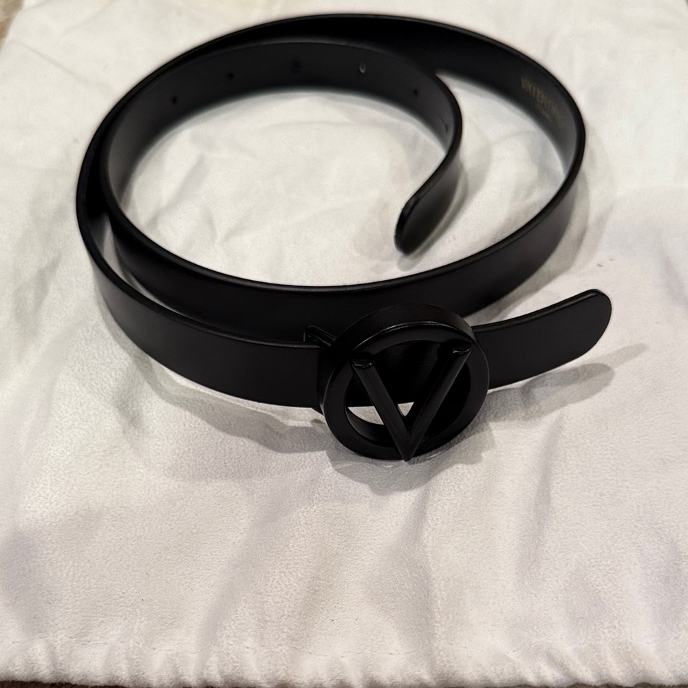 Valentino Black Leather Belt